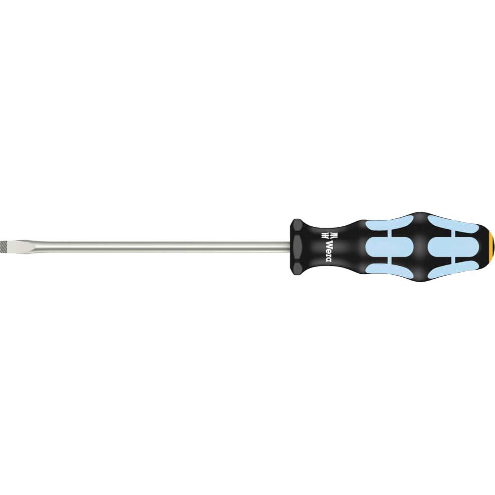 Photo of Wera Kraftform Stainless Steel Flared Slotted Tip Screwdriver 6.5mm 150mm