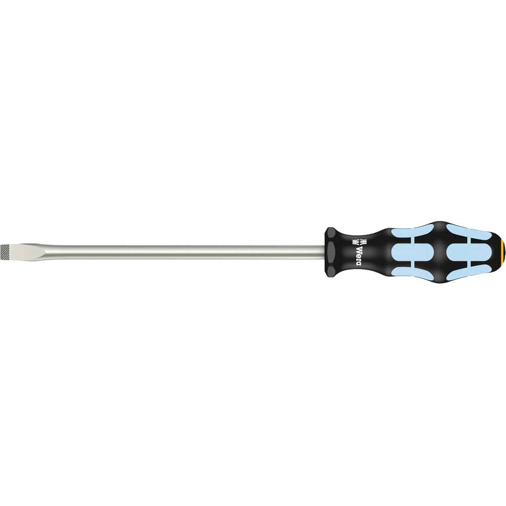 Photo of Wera Kraftform Stainless Steel Flared Slotted Tip Screwdriver 10mm 200mm