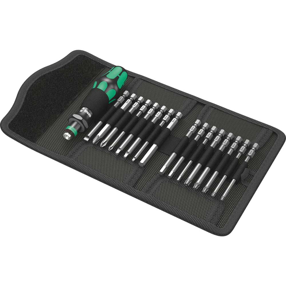Photo of Wera 17 Piece Kraftform Kompakt 60 Screwdriver Bit Set Imperial