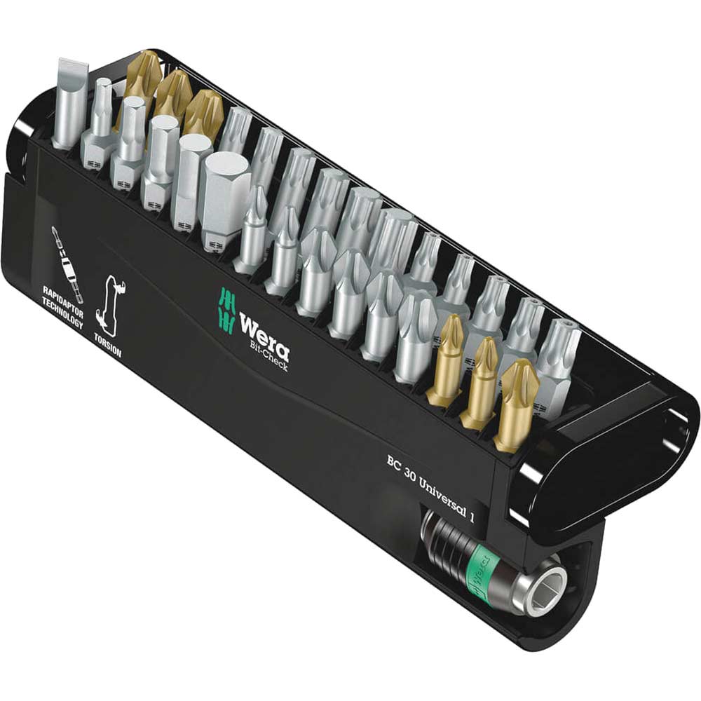 Photo of Wera 30 Piece Universal Bit-check Screwdriver Bit And Holder Set