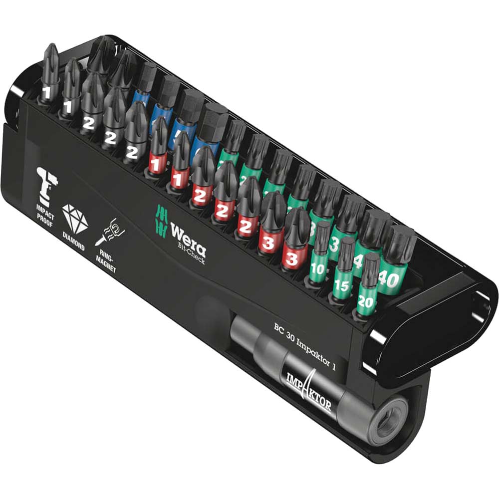 Photo of Wera 30 Piece Impaktor Screwdriver Bit Set