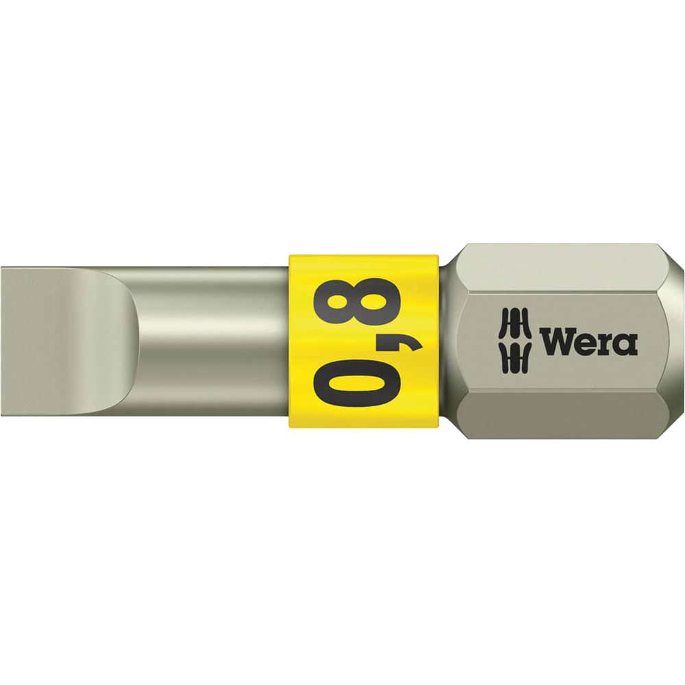 Photo of Wera Torsion Stainless Steel Slotted Screwdriver Bit 5.5mm 25mm Pack Of 1