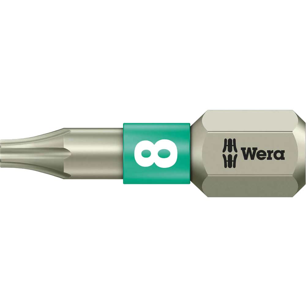 Photo of Wera Torsion Stainless Steel Torx Screwdriver Bit T8 25mm Pack Of 1