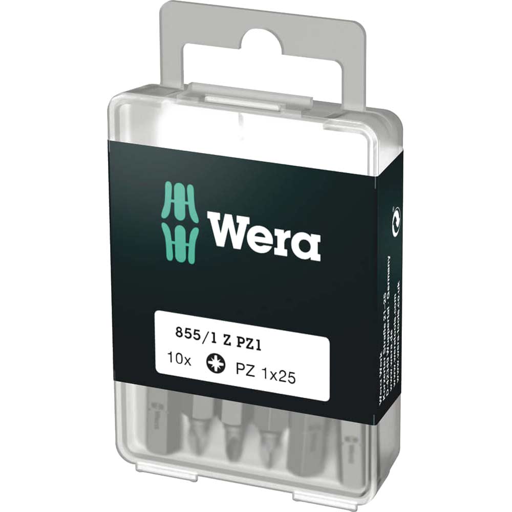 Photo of Wera 855/1z Sb Extra Tough Pozi Screwdriver Bits Pz1 25mm Pack Of 10