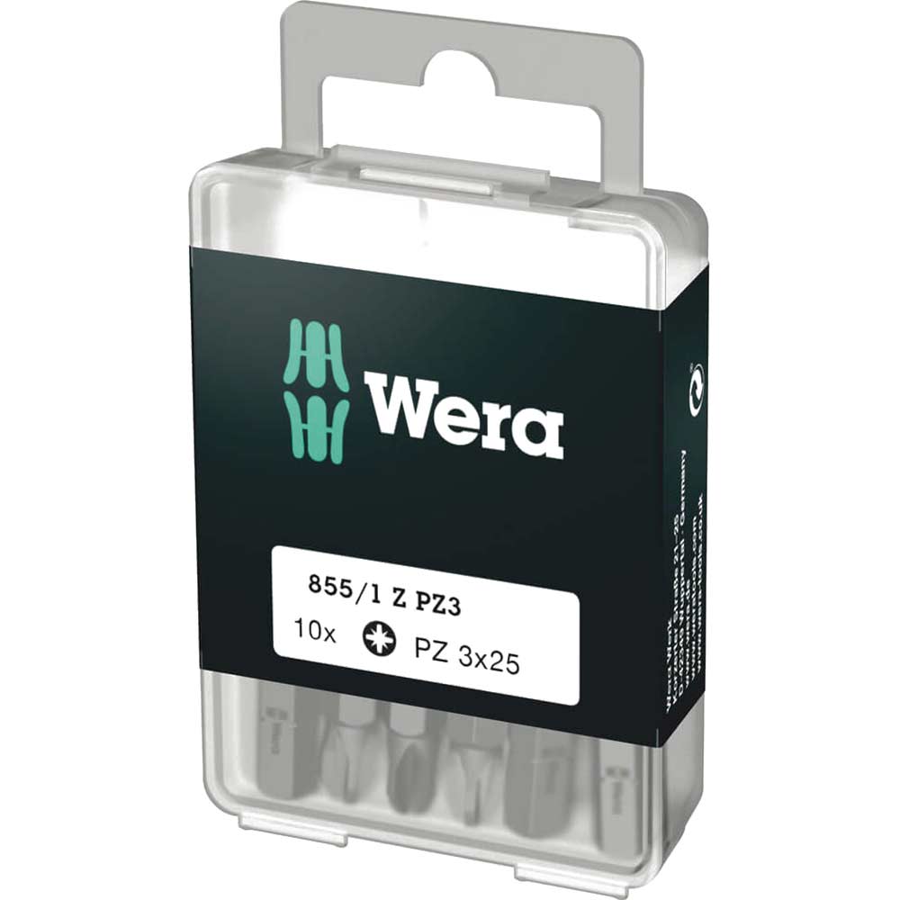 Photo of Wera 855/1z Sb Extra Tough Pozi Screwdriver Bits Pz3 25mm Pack Of 10
