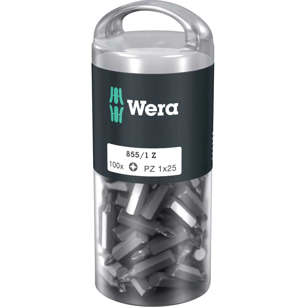 Photo of Wera 850/1z Extra Tough Pozi Screwdriver Bits Pz1 25mm Pack Of 100