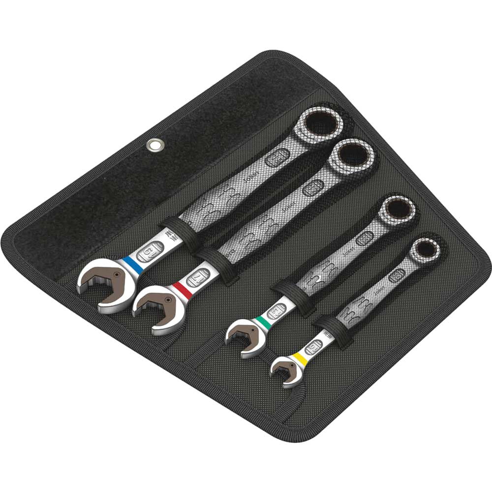 Photo of Wera 4 Piece Joker Ratchet Combination Spanner Set Metric