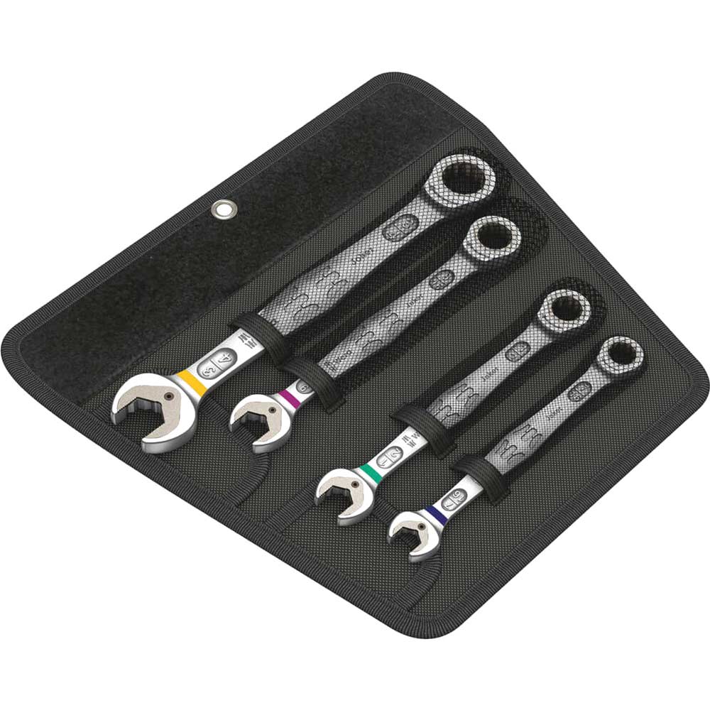 Photo of Wera 4 Piece Joker Ratchet Combination Spanner Set Imperial
