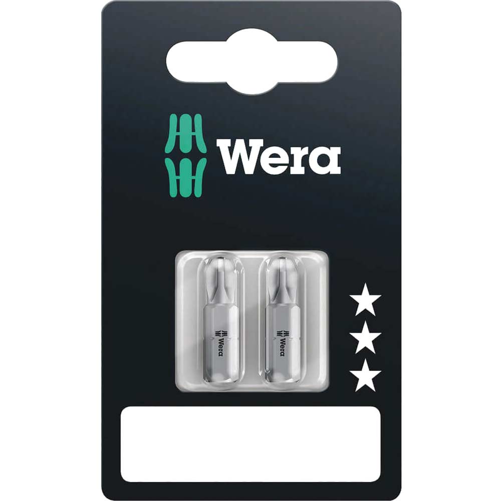 Photo of Wera 851/1z Sb Extra Tough Phillips Screwdriver Bits Ph3 25mm Pack Of 2