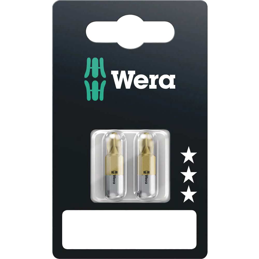 Photo of Wera 851/1 Tin Sb Phillips Screwdriver Bits Ph2 25mm Pack Of 2