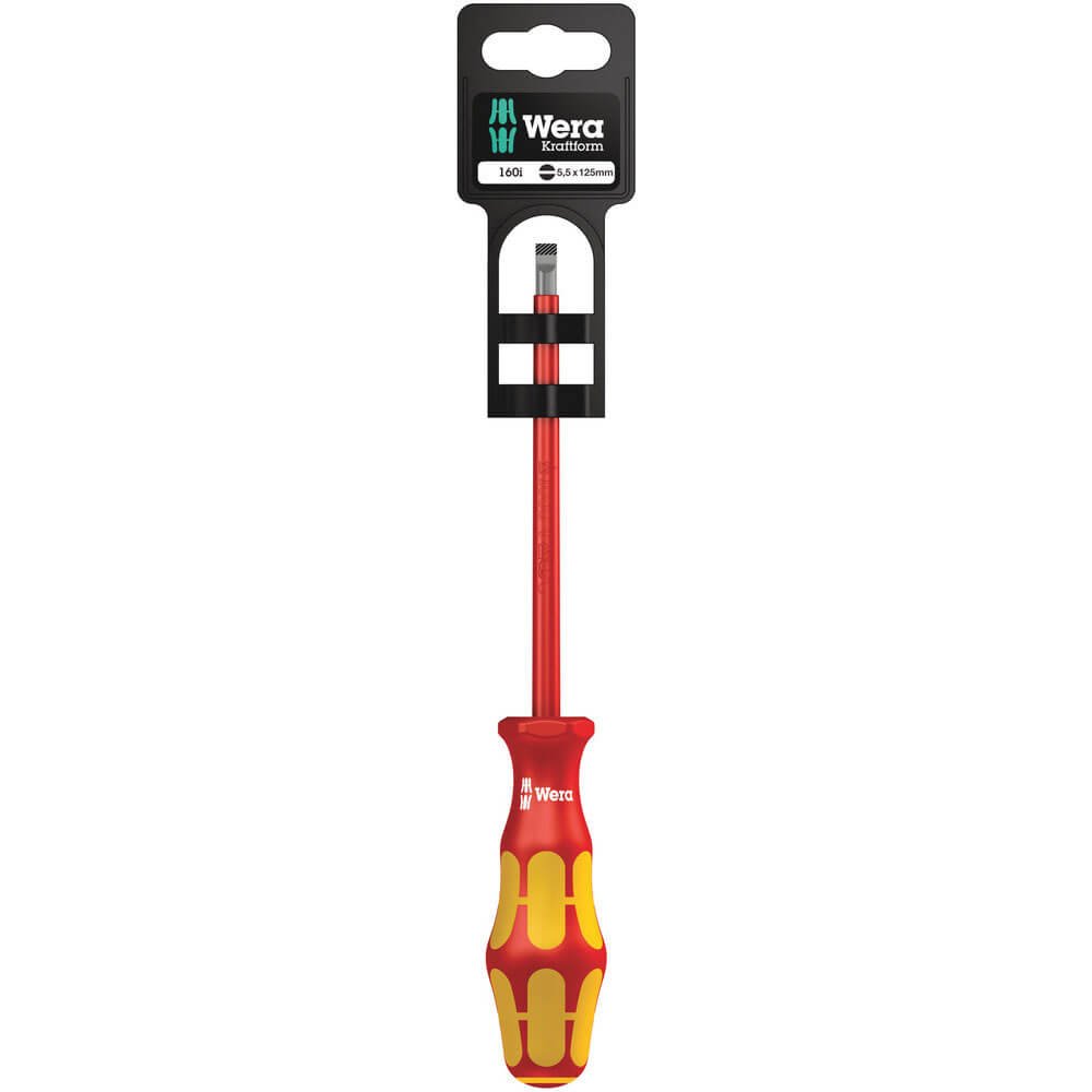 Photo of Wera 160 I Sb Vde Kraftform Plus Slotted Screwdriver 5.5mm 125mm