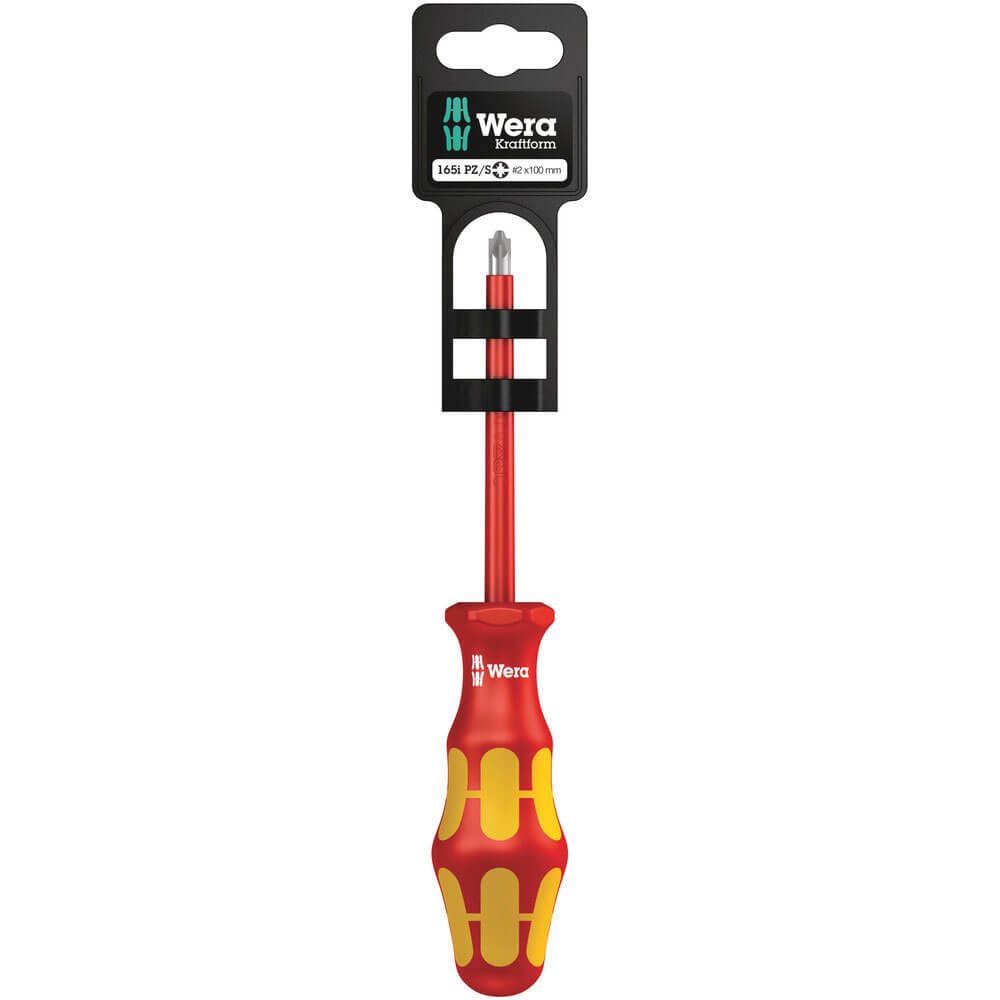 Photo of Wera 1165 I Pz/s Sb Vde Kraftform Plus Pozi/slotted Screwdriver Pz2 / Sl6mm 100mm