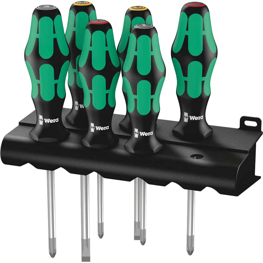 Photo of Wera 6 Piece Kraftform Plus 355/350/6 Screwdriver Set