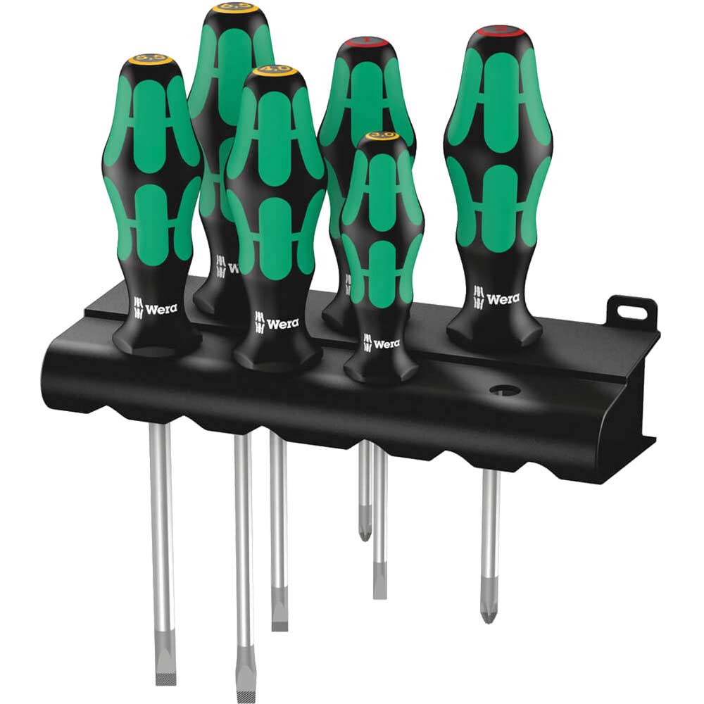 Image of Wera 6 Piece Kraftform Plus 334/6 Screwdriver Set