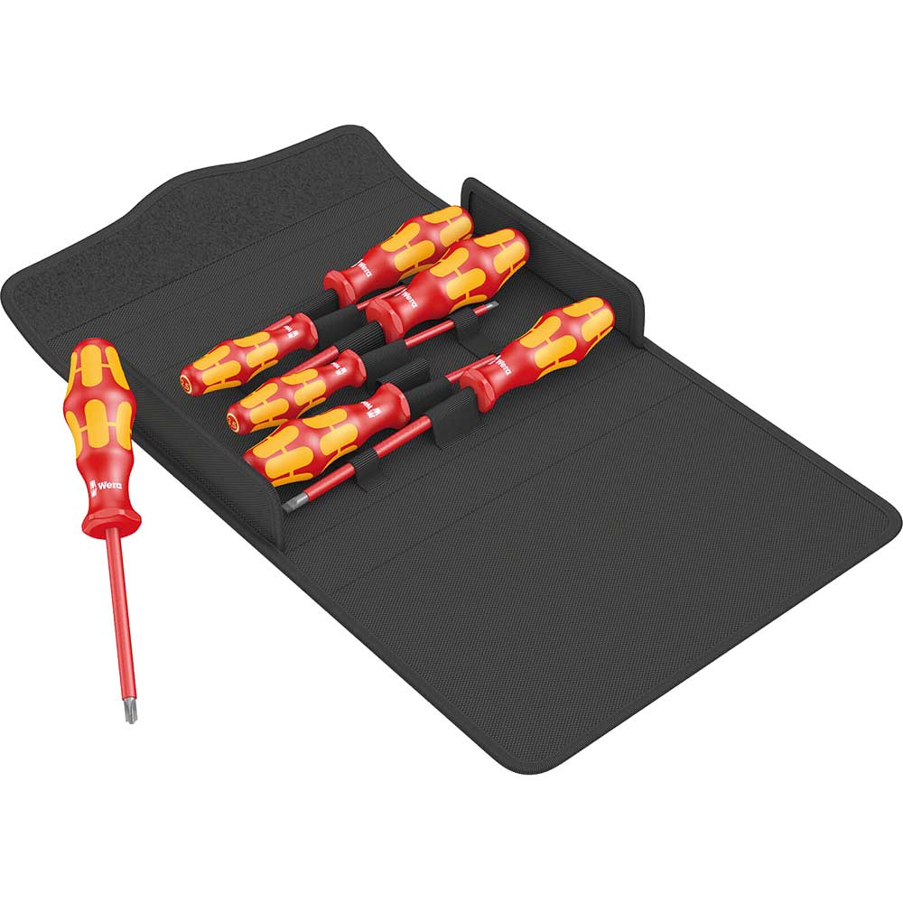 Image of Wera 7 Piece 100 I/7 2Go Kraftform Screwdriver Set