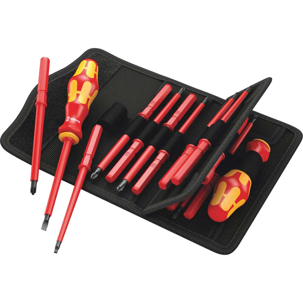 Photo of Wera 18 Piece Kraftform Kompakt 60i/62i/68i Vde Insulated Interchangeable Screwdriver Set
