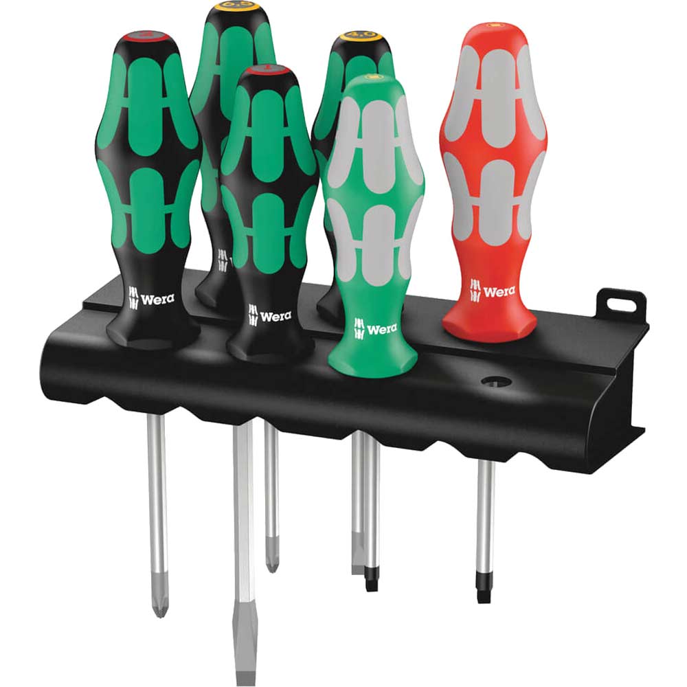 Photo of Wera 6 Piece Kraftform Plus 334/368/6 Screwdriver Set