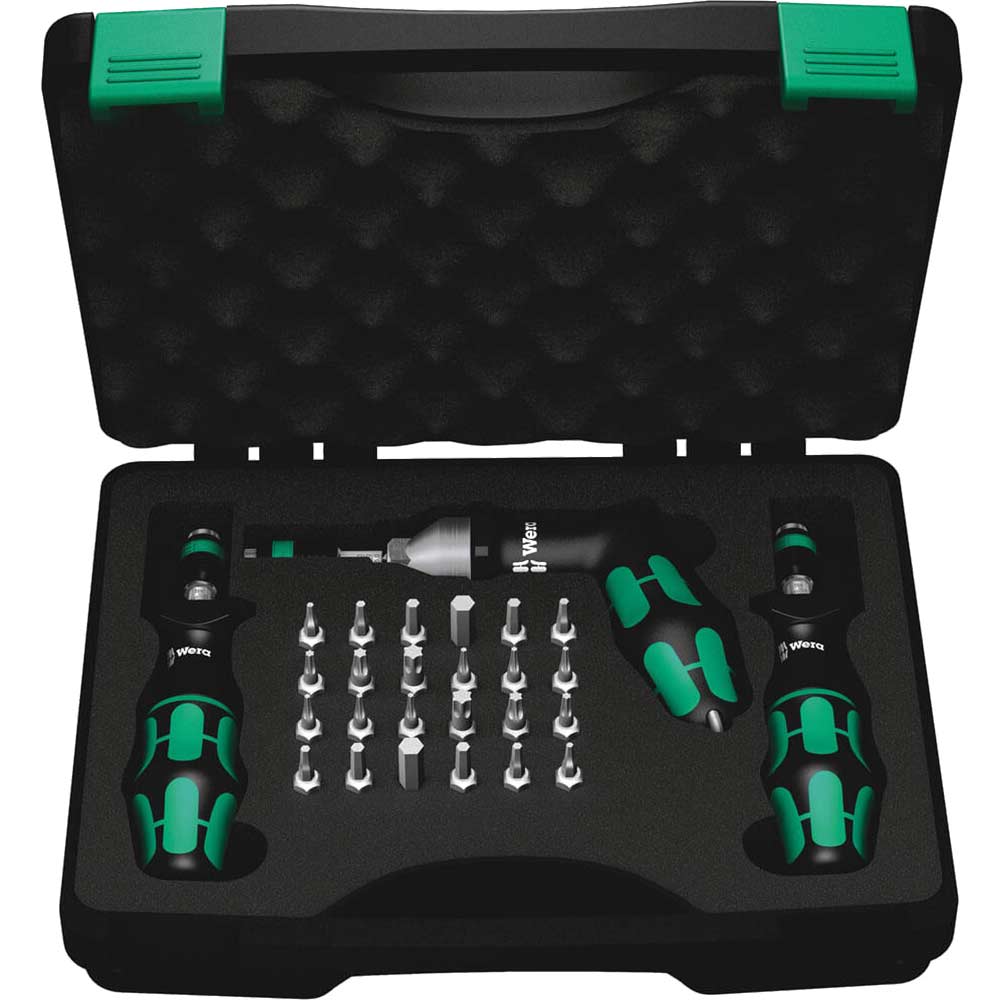 Photo of Wera 7445/46/47 Torque Screwdriver And Bit Set Imperial