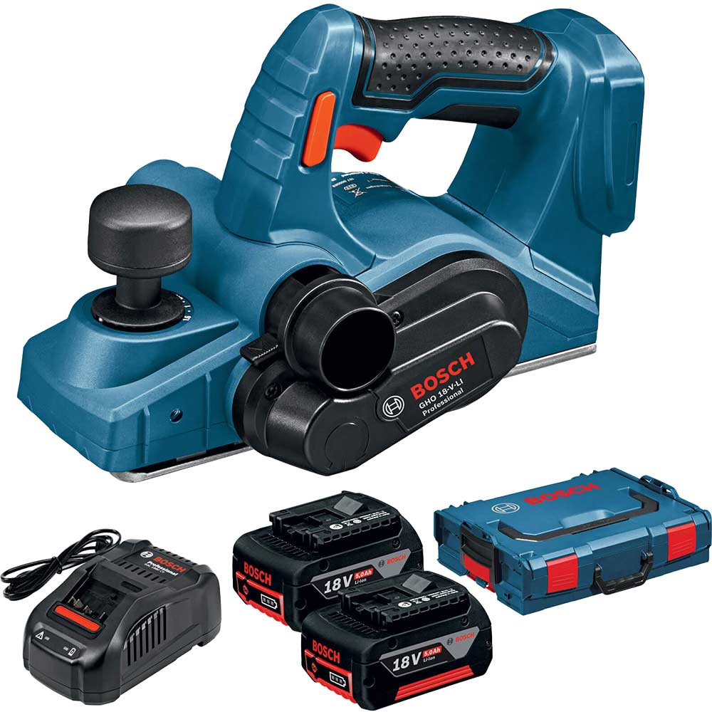 Photo of Bosch Gho 18 V-li 18v Cordless Planer 2 X 5ah Li-ion Charger Case