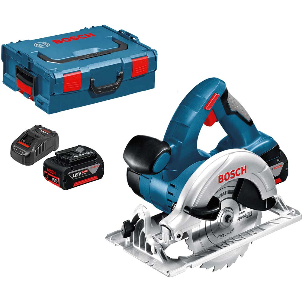 Bosch GKS 18 V-LI Cordless Circular Saw 165mm 2 x 5ah Li-ion Charger Case