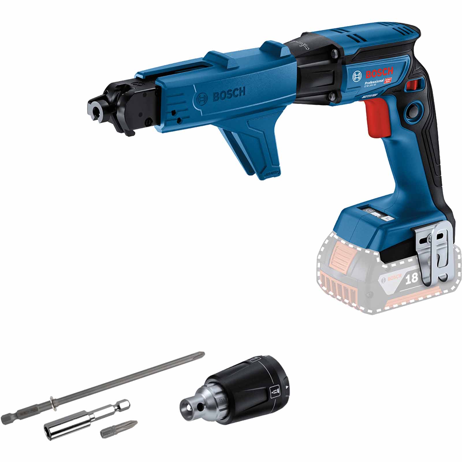 Bosch GTB 18V-45 18v Cordless Brushless Drywall Screwdriver No Batteries No Charger No Case with Accessories