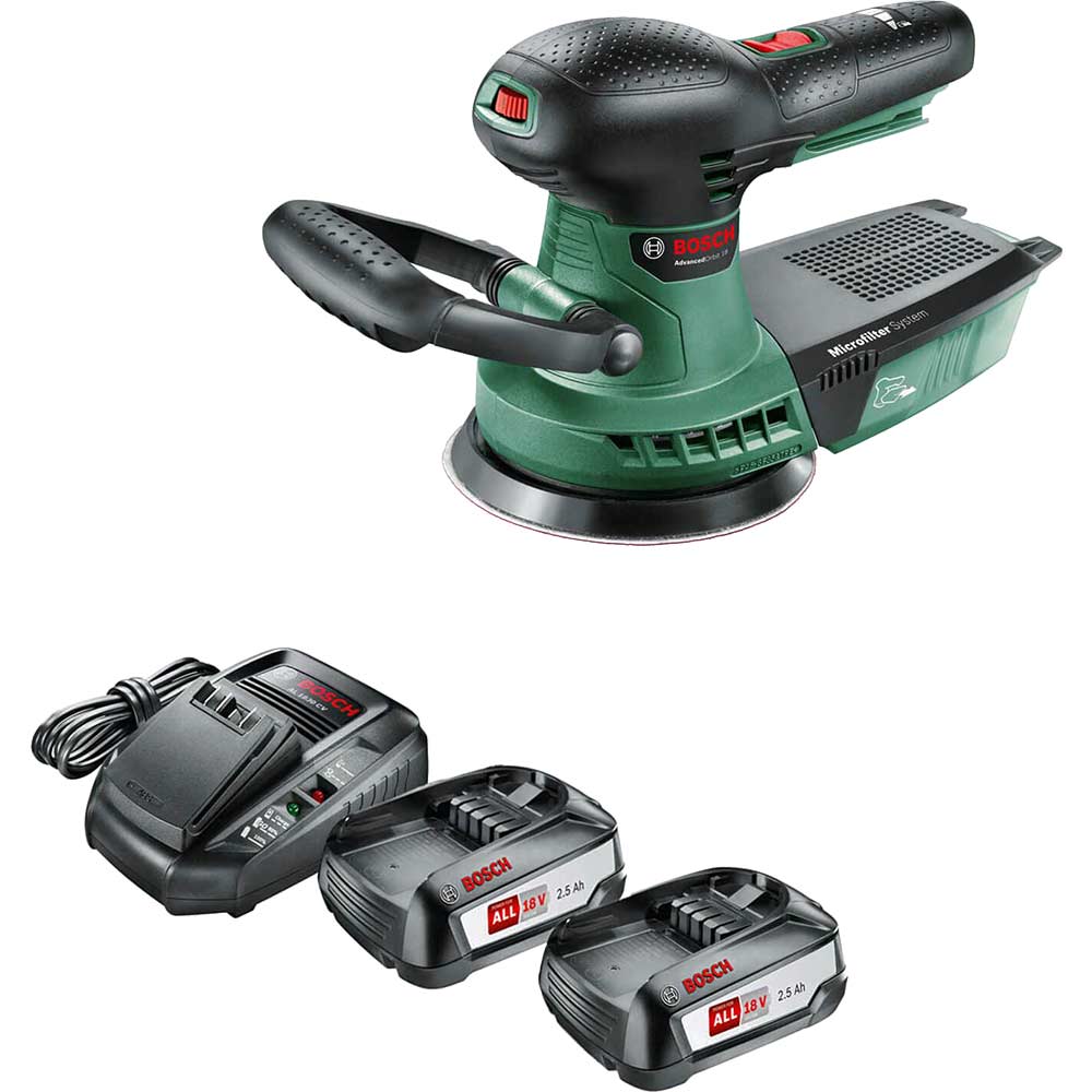 Photo of Bosch Advancedorbit 18v Cordless Disc Sander 125mm 2 X 2.5ah Li-ion Charger No Case