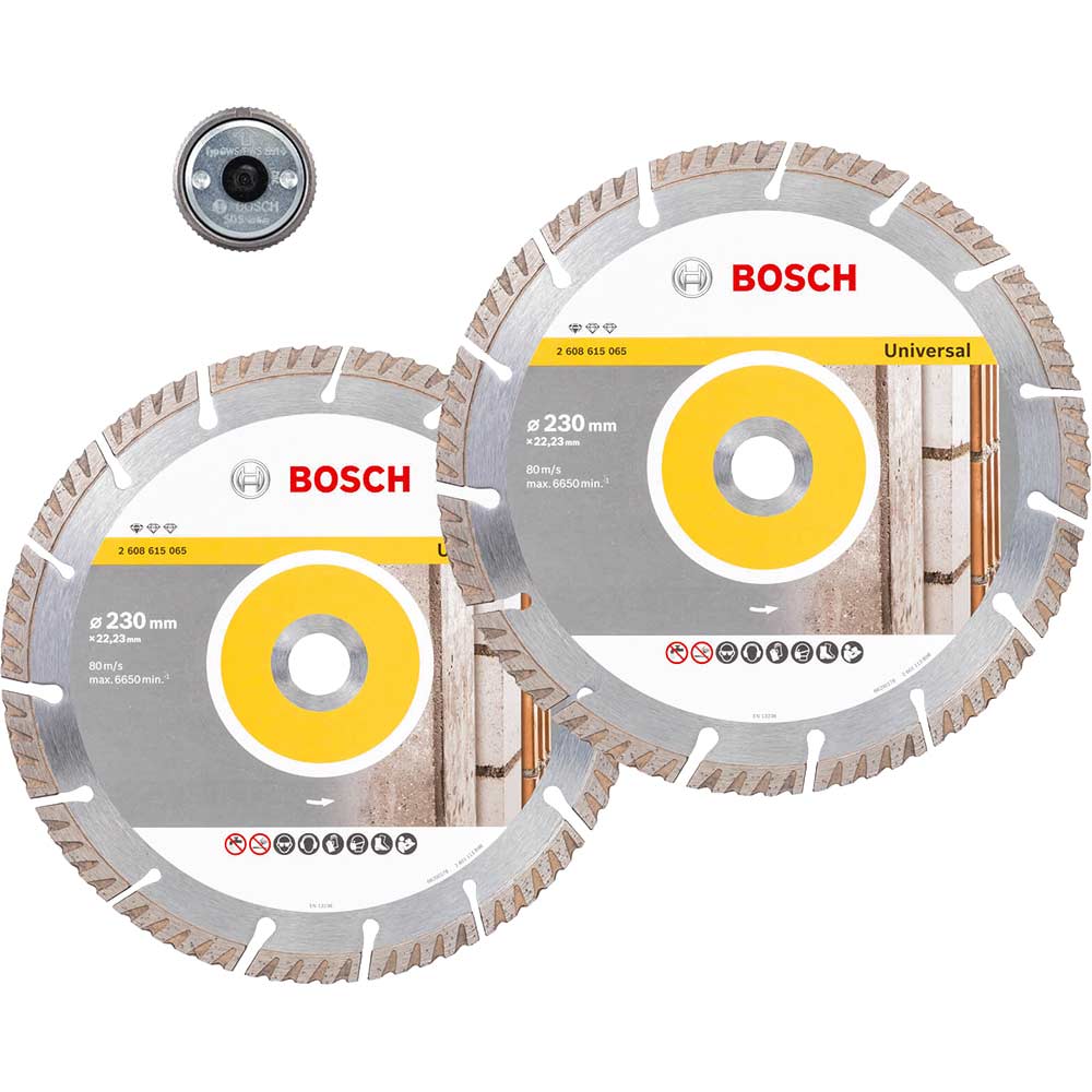 Bosch 2 Piece 230mm Diamond Blade Set and SDS Clic Nut Price Comparisons | Compare The Build