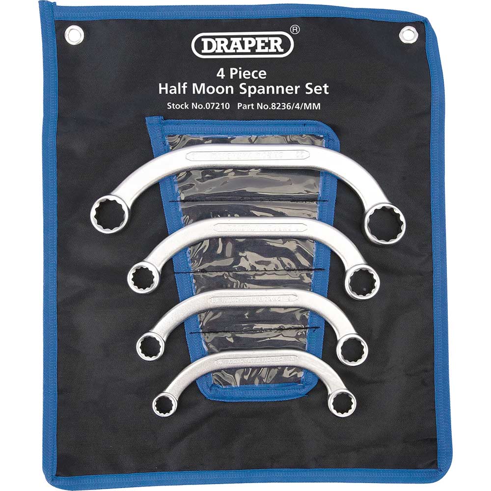 Draper 4 Piece Ring Obstruction Spanner Set Metric