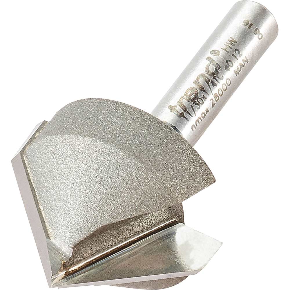 Photo of Trend Chamfer V Groove Router Cutter 25.4mm 13mm 1/4