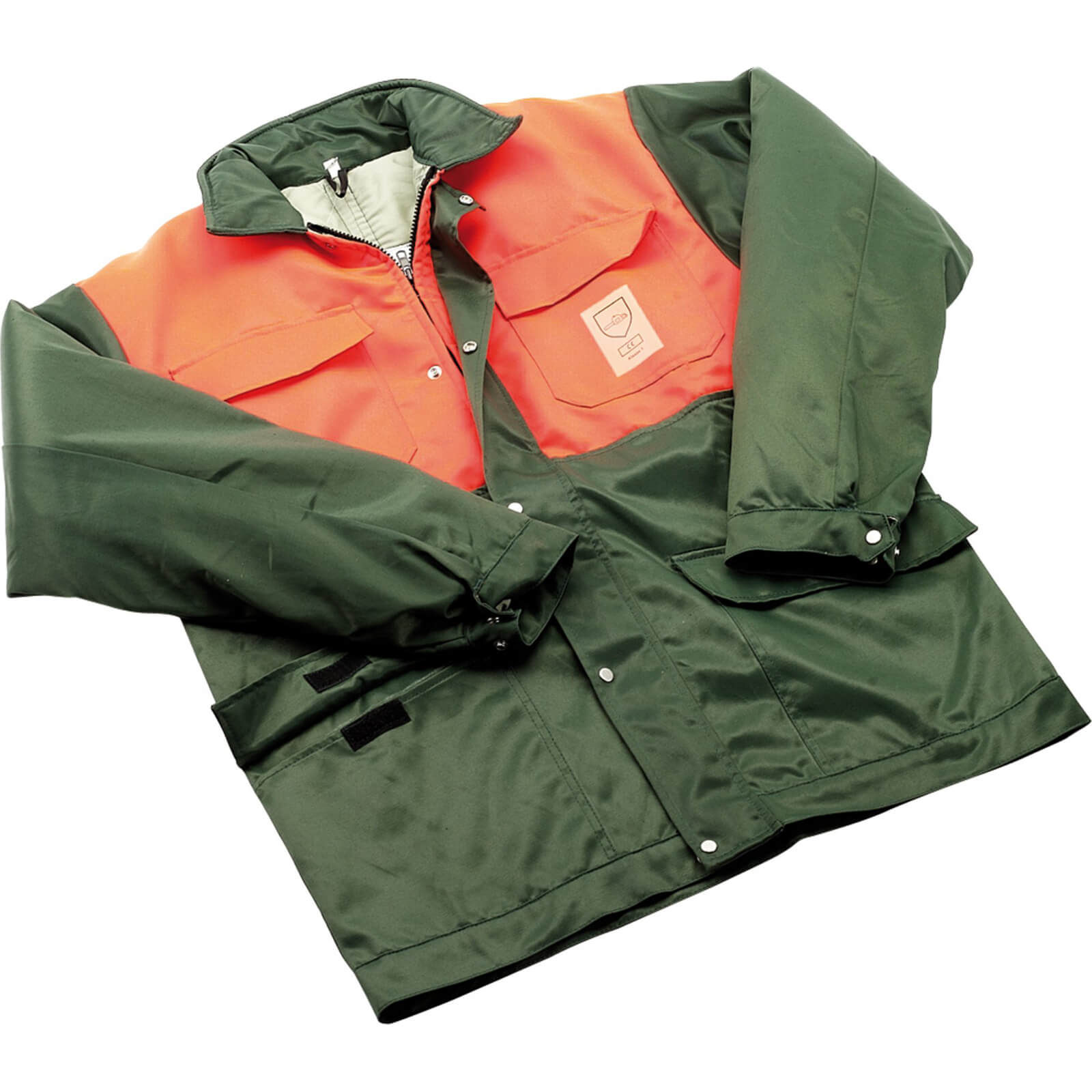 Image of Draper Expert Chainsaw Jacket Green / Orange L