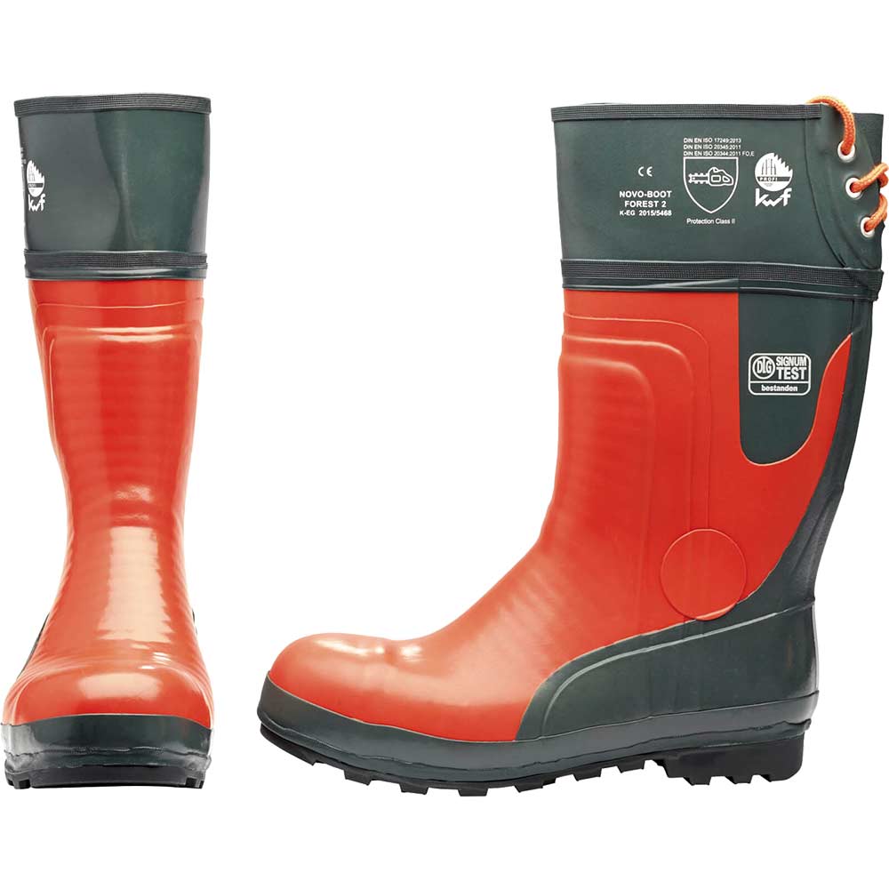 Photo of Draper Expert Mens Chainsaw Safety Boots Black / Orange Size 10