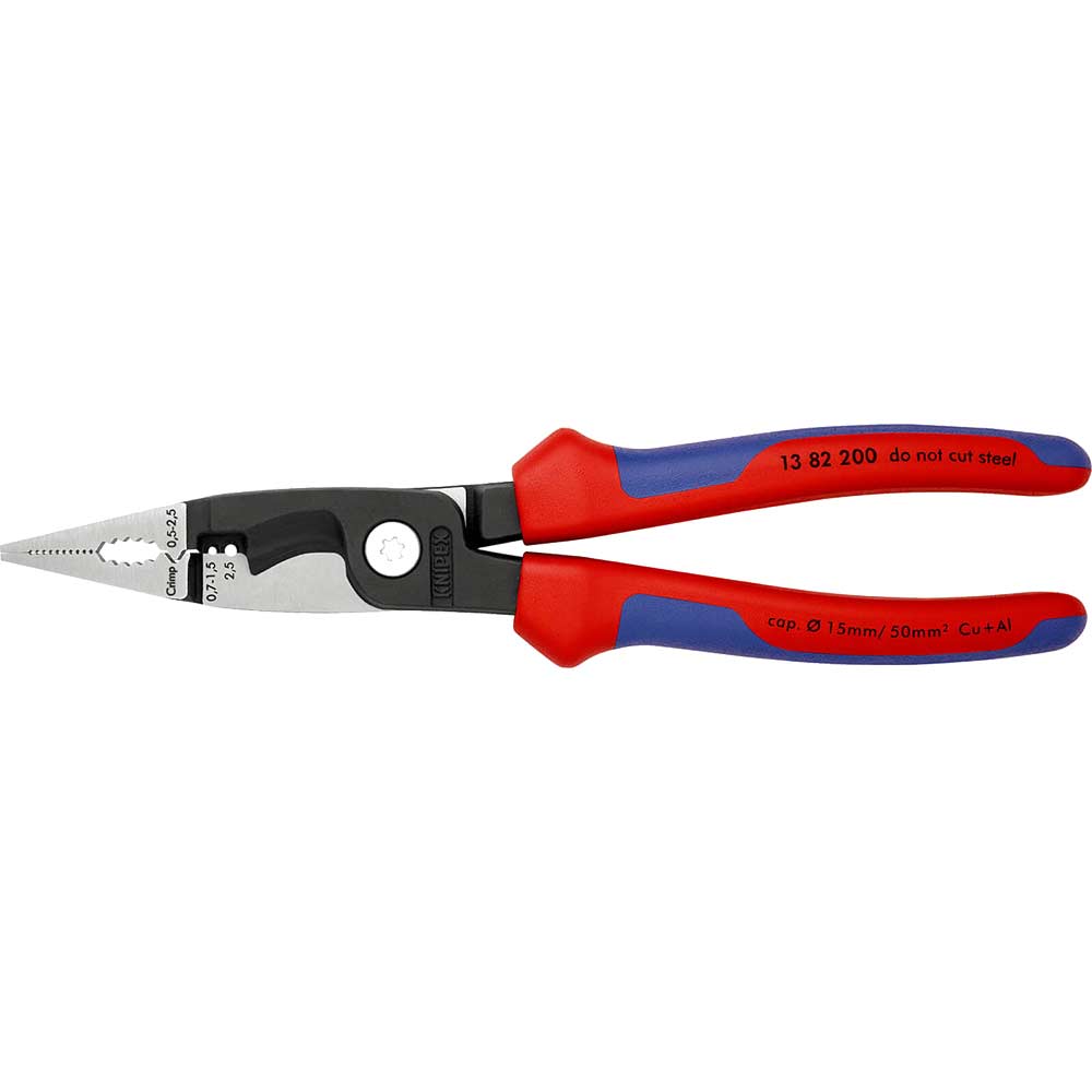 Photo of Knipex 13 82 Electrical Installation Pliers 200mm