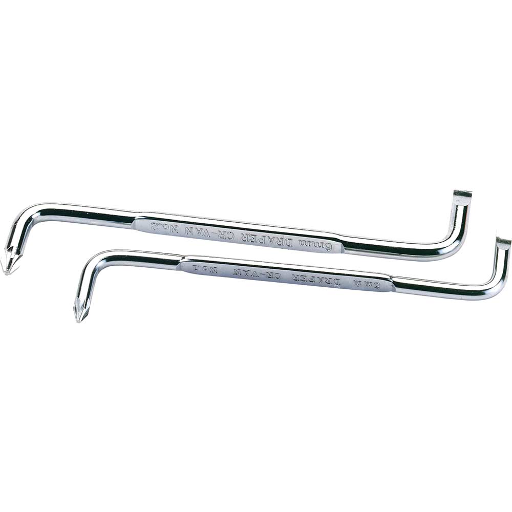 Image of Draper 2 Piece Slotted and Pozi Angled Screwdriver Set