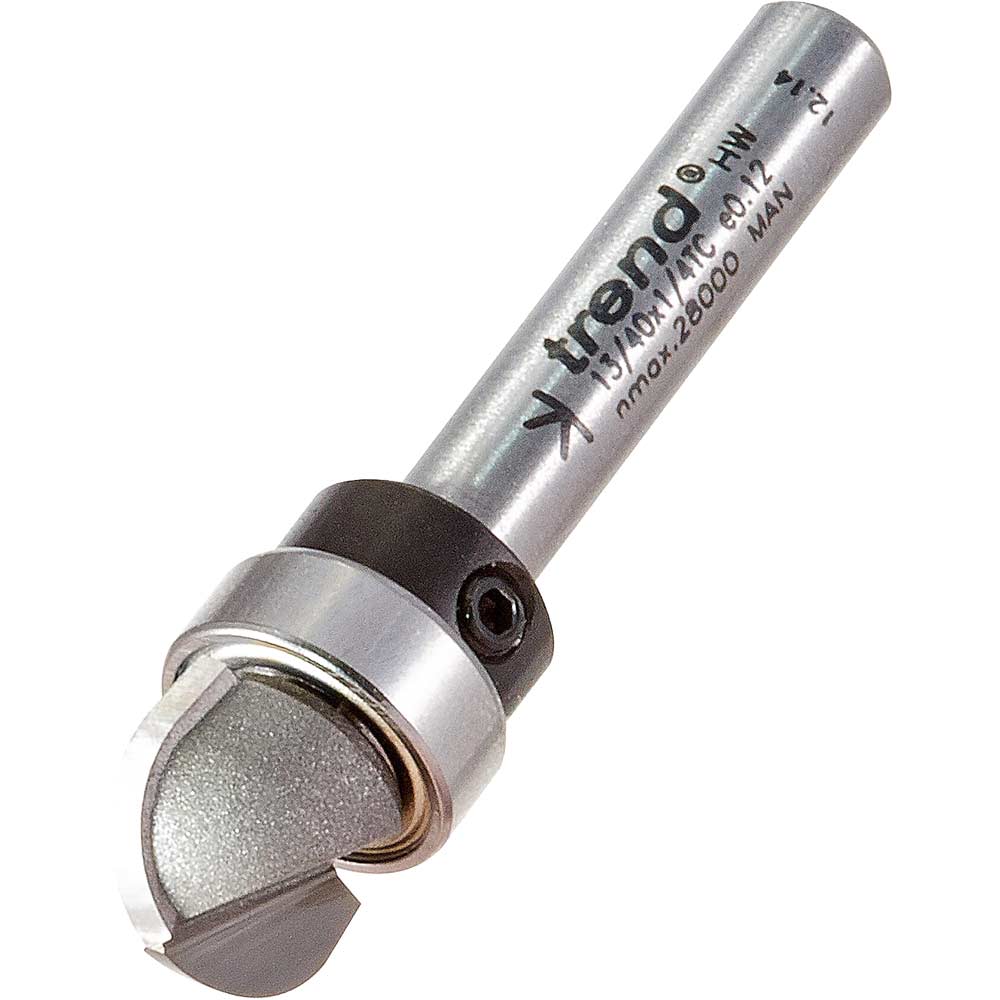 Photo of Trend Radius Bearing Guided Router Cutter 12.7mm 9.5mm 1/4