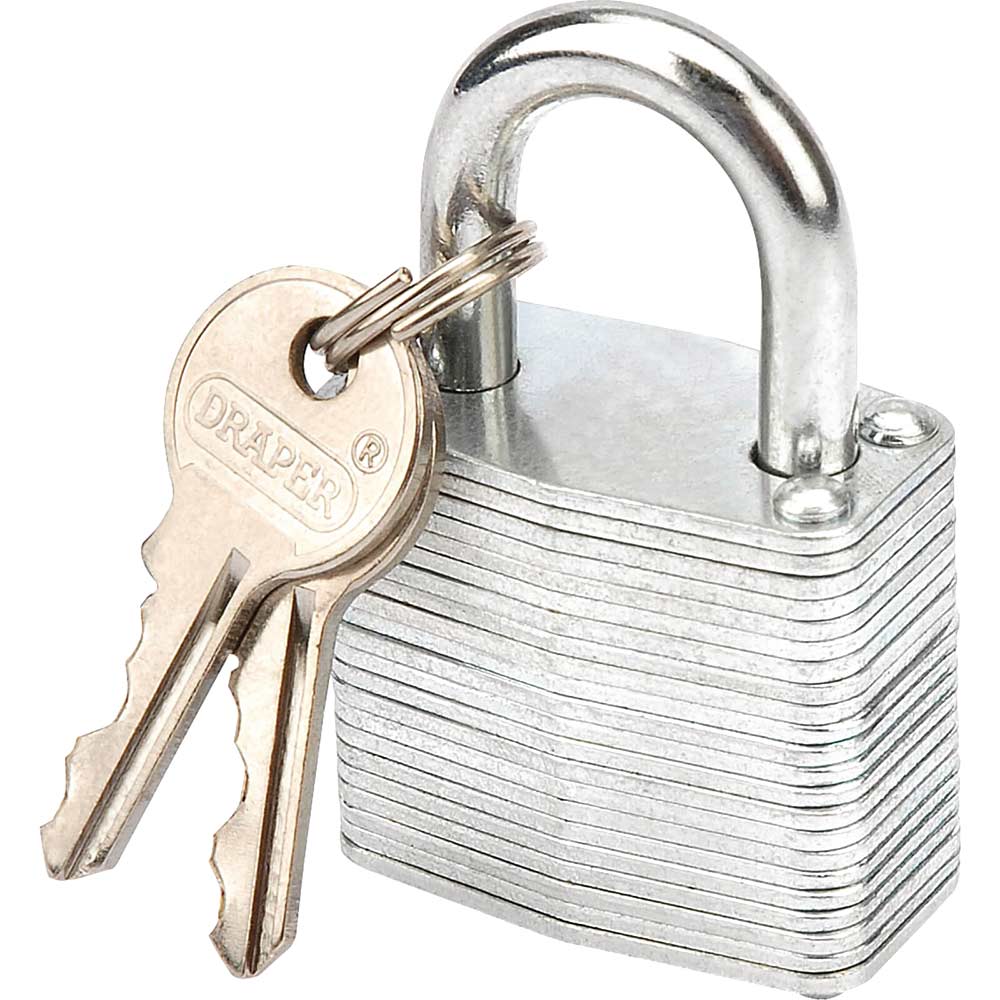 Photo of Draper Laminated Steel Padlock 30mm Standard