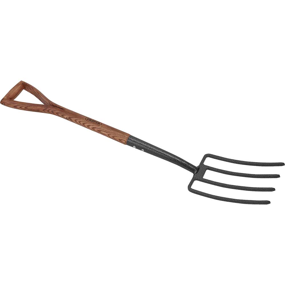 Draper Carbon Steel Garden Fork Ash Handle