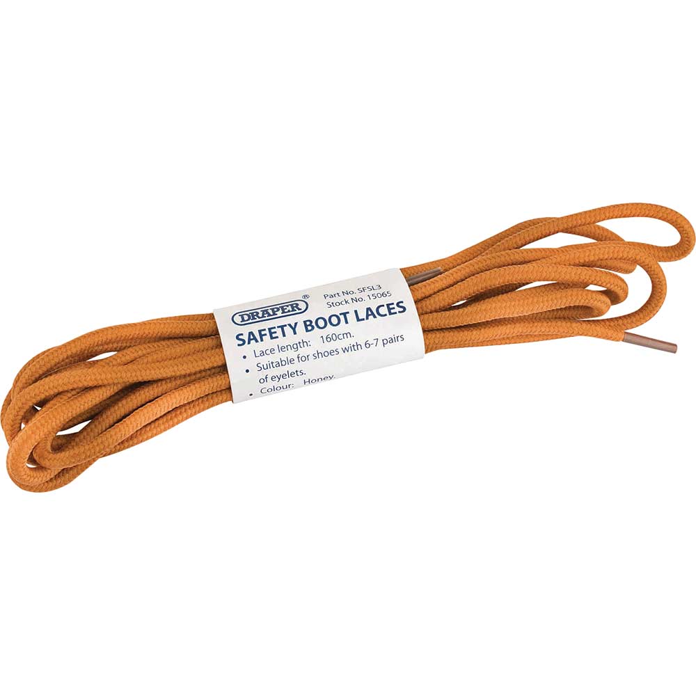 Photo of Draper Boots Laces For 6 - 7 Eyelet Boots Honey