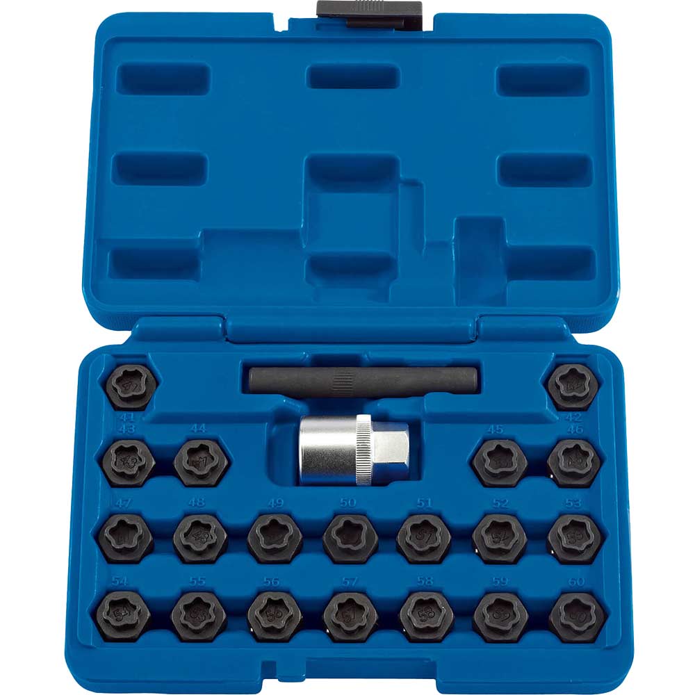 Draper 22 Piece BMW Locking Wheel Nut Set Wheel Tools