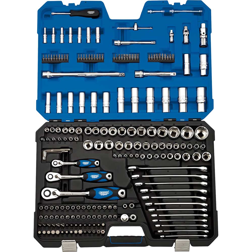 Draper 214 Piece Combination Drive Bit, Socket and Spanner Set Socket