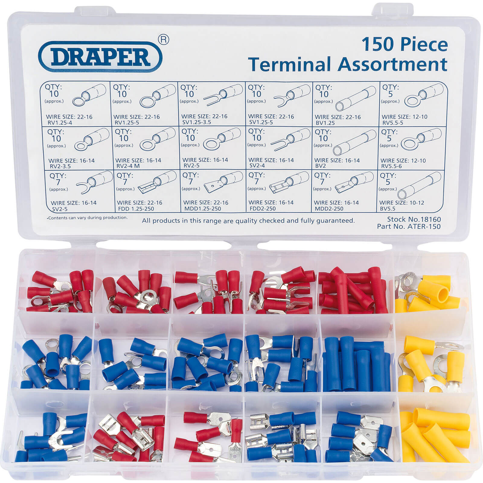 Draper 150 Piece Insulated Terminal Assortment