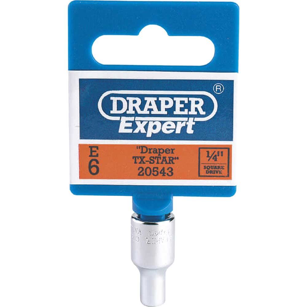 Draper Expert 1/4" Drive Torx Socket Single Sockets