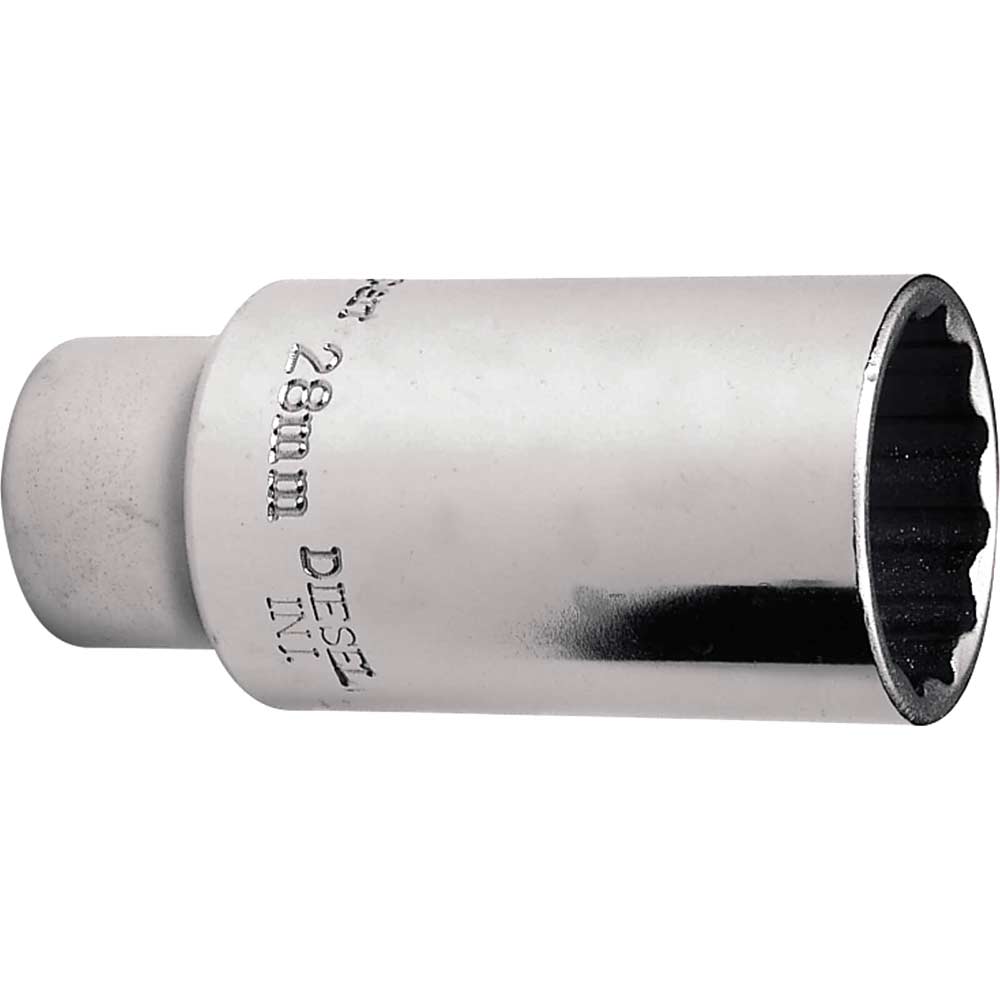 Image of Draper Expert 1/2" Drive Diesel Injector Socket 1/2" 28mm