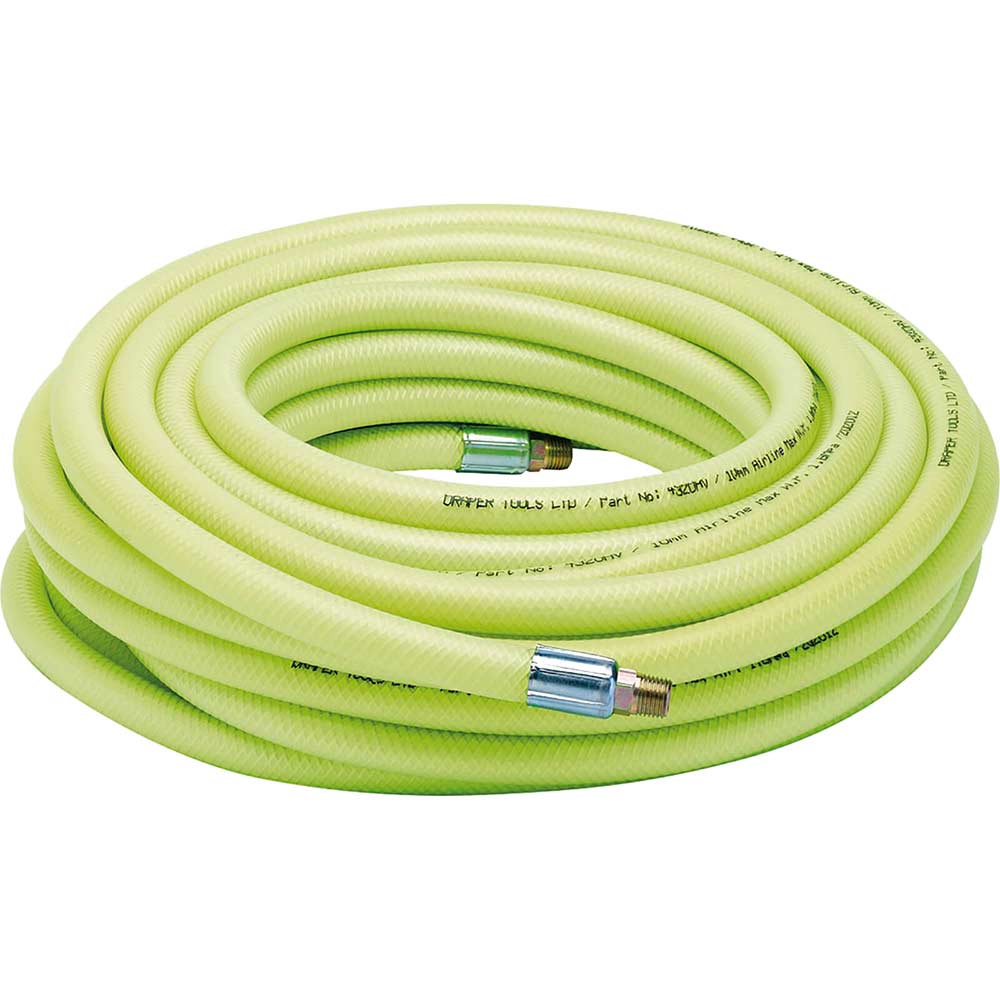 Image of Draper Hi Vis Air Line Hose 10mm 15.2m