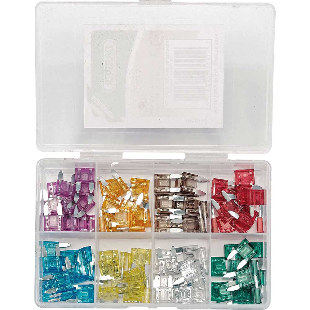 Image of Draper 100 Piece Mini Automotive Plug In Fuse Assortment