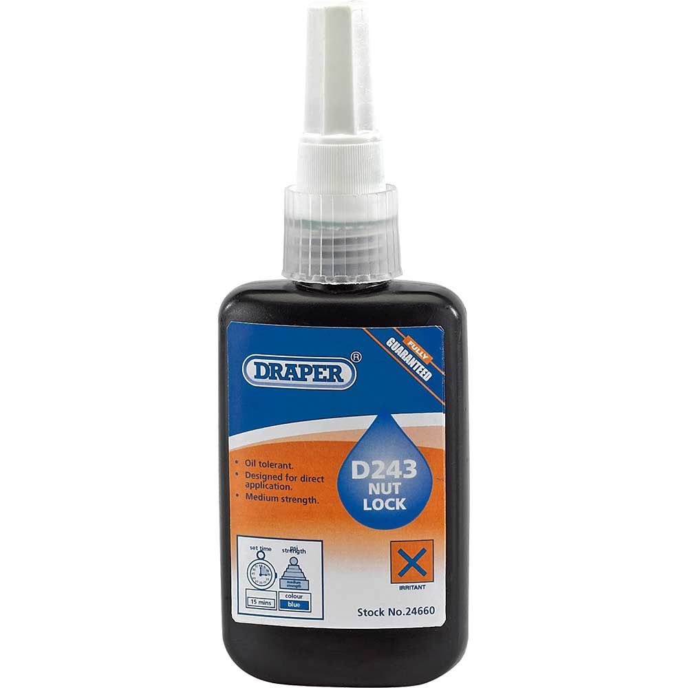 Image of Draper D243 Nut Lock Adhesive 50ml