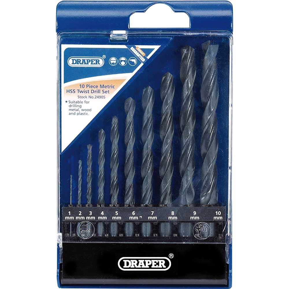 Photo of Draper 10 Piece Hss Drill Bit Set