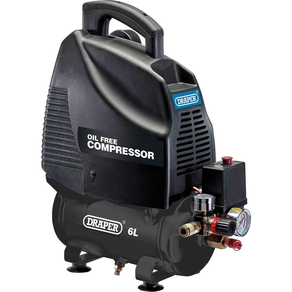 Image of Draper DA6/169 Oil Free Air Compressor 6 Litre 240v