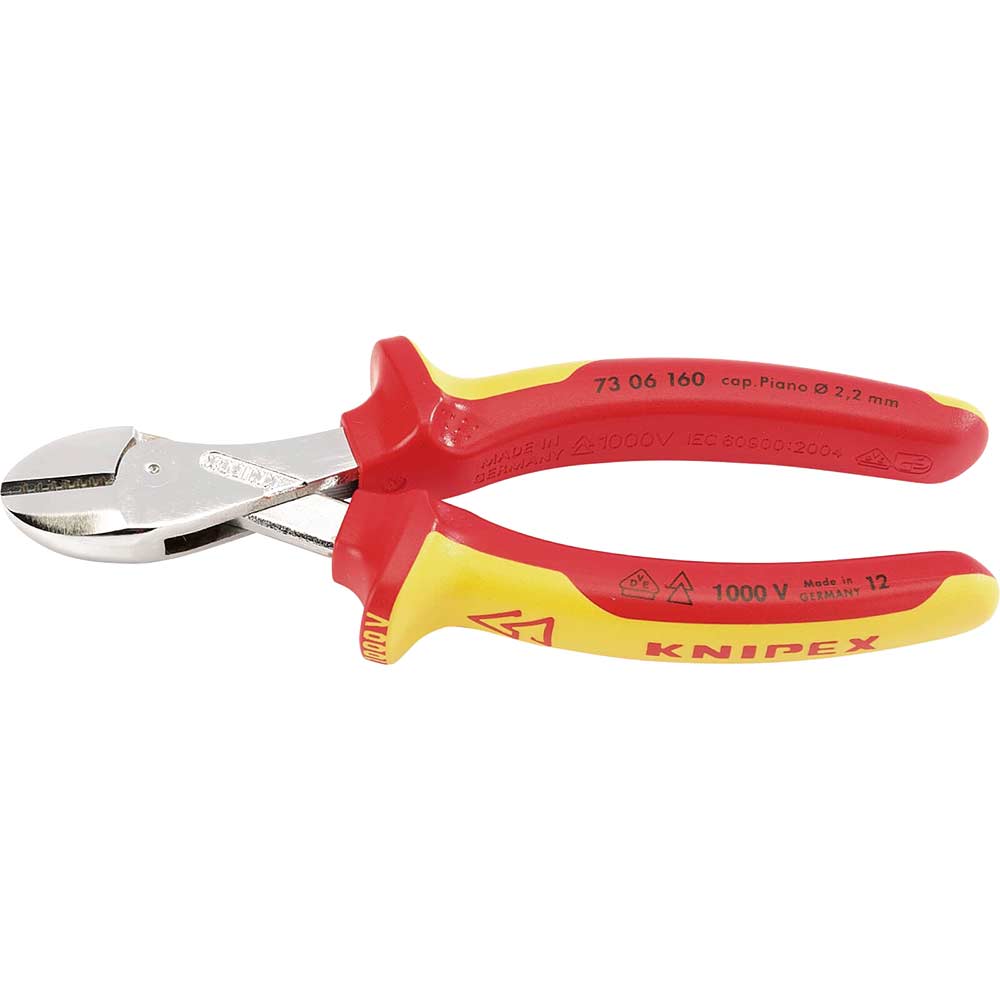 Knipex VDE Insulated X CUT High Leverage Diagonal Side Cutters Side