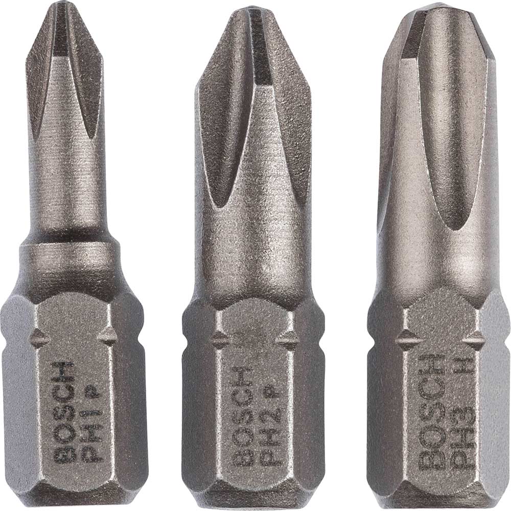 Photo of Bosch 3 Piece Extra Hard Phillips Screwdriver Bit Set