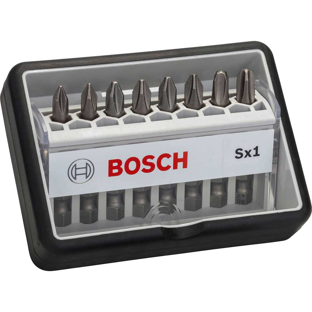 Bosch 8 Piece Sx Extra Hard Screwdriver Bit Set Screwdriver Bits